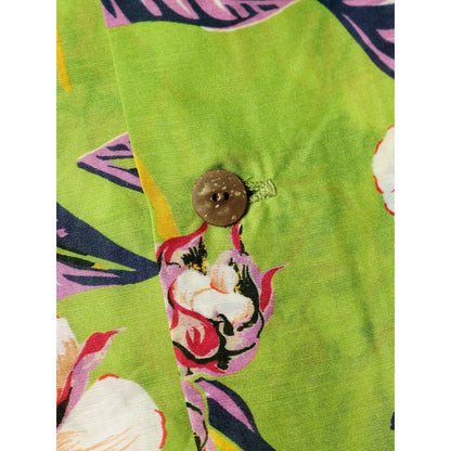 Kapital Silk Rayon Cotton Flower Pattern Wrangle Collar Aloha Shirt