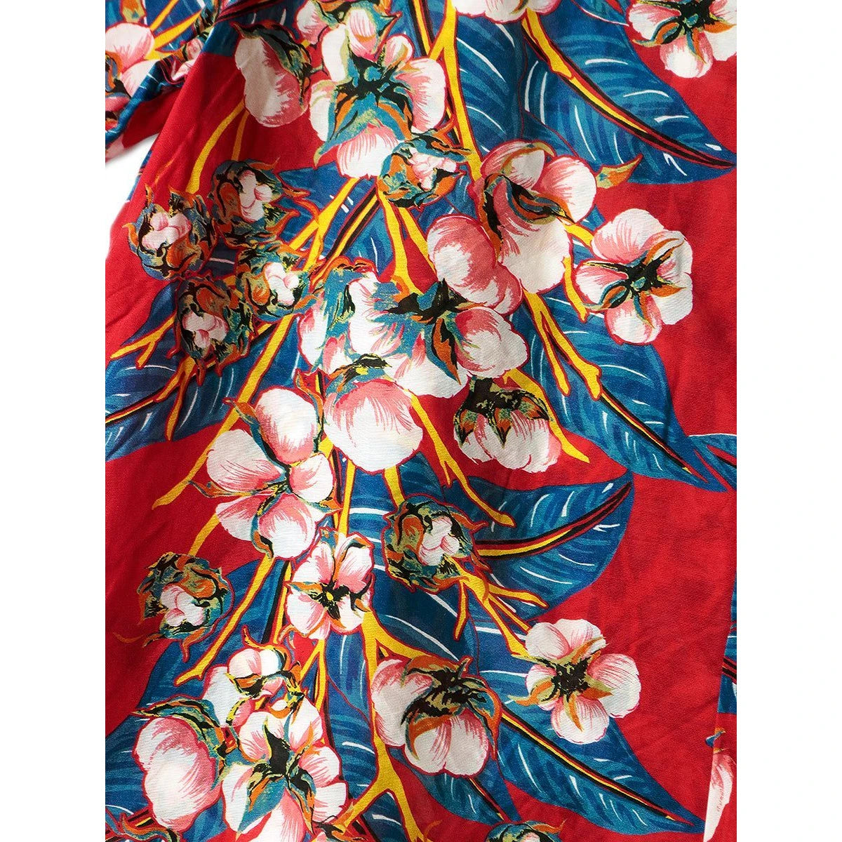 Kapital Silk Rayon Cotton Flower Pattern Wrangle Collar Aloha Shirt