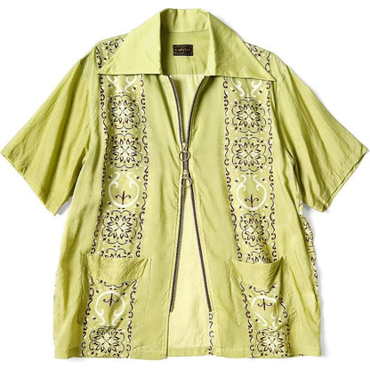 Kapital Silk Rayon Habananaja Pattern Drizzle Cuba Shirt