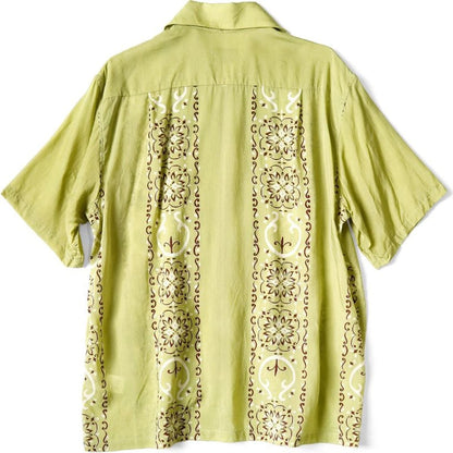 Kapital Silk Rayon Habananaja Pattern Drizzle Cuba Shirt