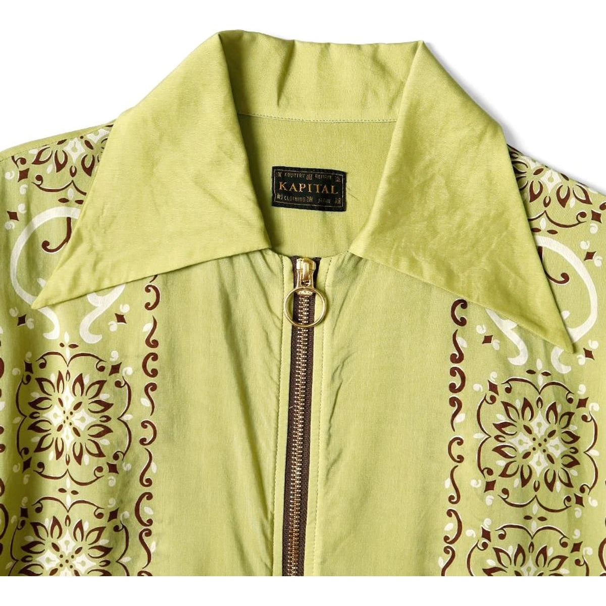 Kapital Silk Rayon Habananaja Pattern Drizzle Cuba Shirt