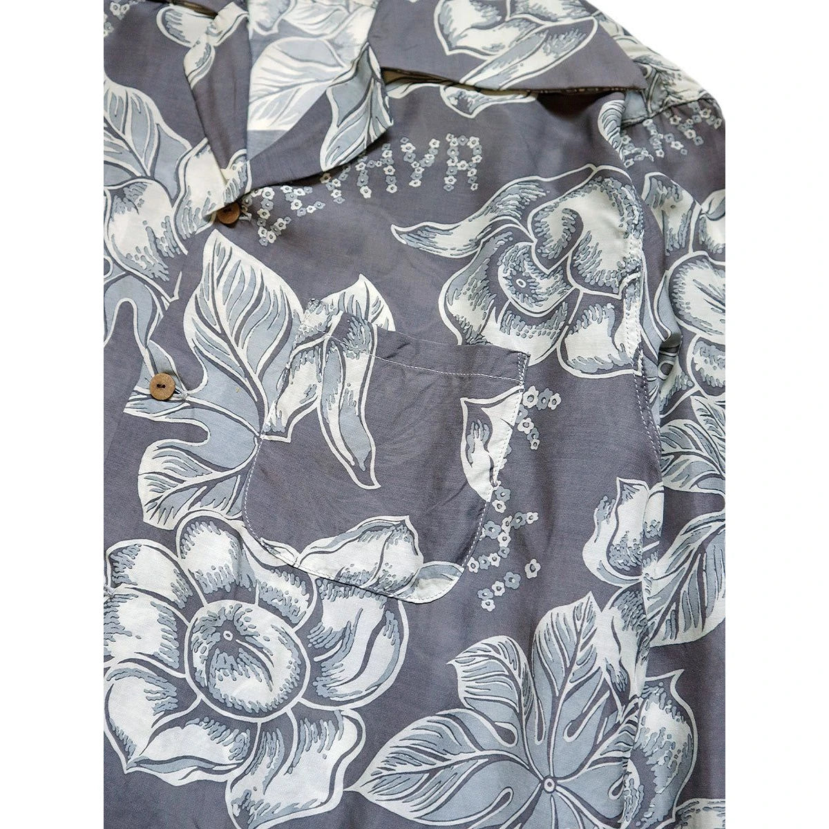 Kapital Silk Rayon Kochi Zephyr Anemone Pt Rangle Collar Open Collar Shirt