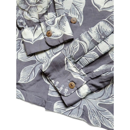 Kapital Silk Rayon Kochi Zephyr Anemone Pt Rangle Collar Open Collar Shirt