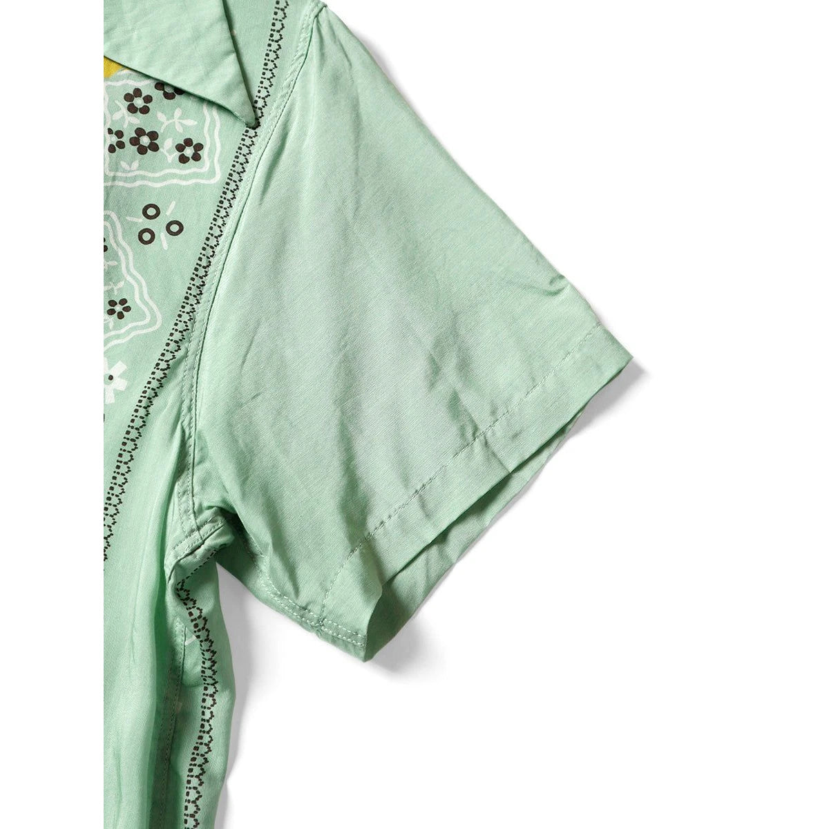 Kapital Silk Rayon Peckish Rainbowy Pattern Rangle Collar Cuba Shirt (Short Sleeves)l`s