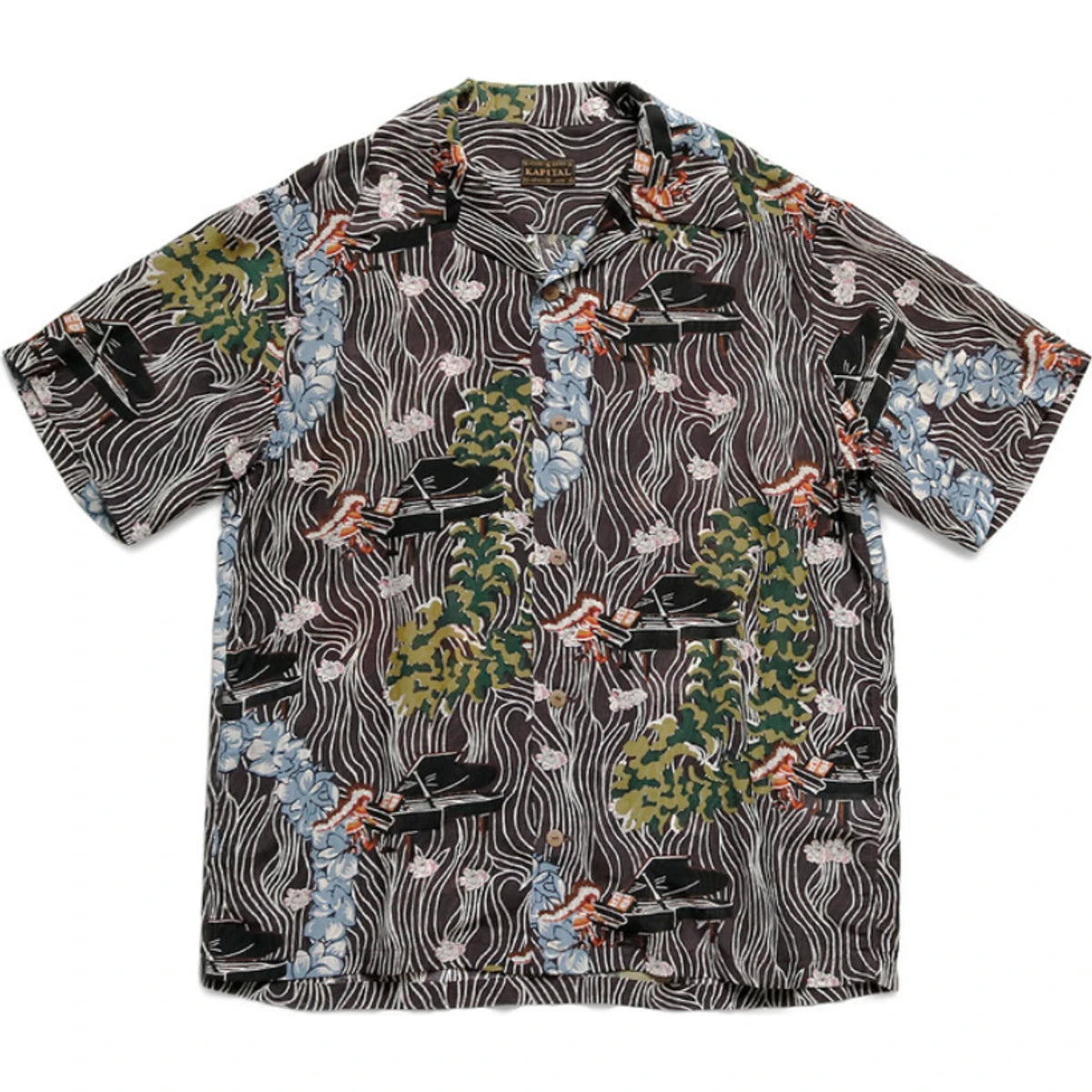 Kapital Silk Rayon Piano pt Aloha Shirt