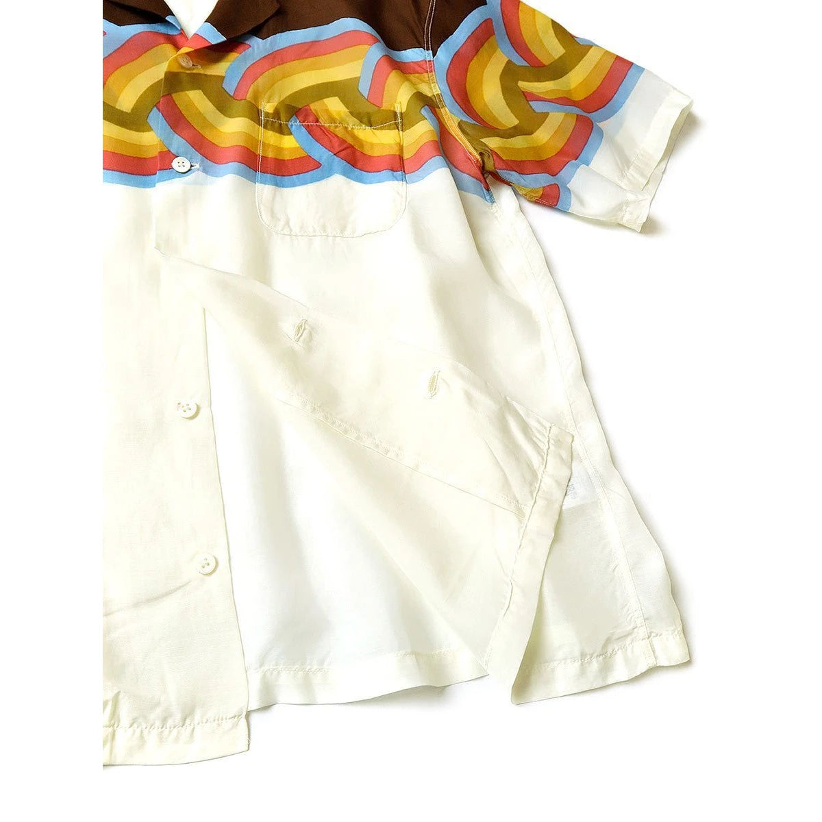 Kapital Silk Rayon Rainbow Pt Rangle Collar Aloha Shirt