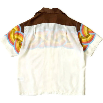 Kapital Silk Rayon Rainbow Pt Rangle Collar Aloha Shirt