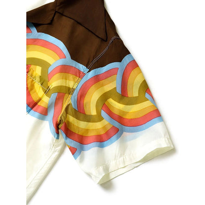 Kapital Silk Rayon Rainbow Pt Rangle Collar Aloha Shirt