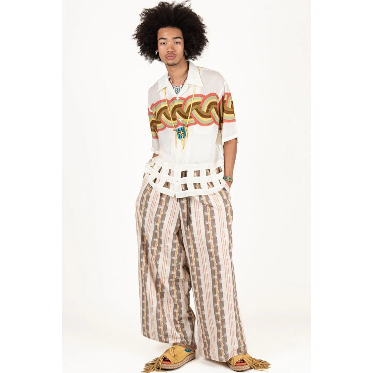 Kapital Silk Rayon Rainbow Pt Wind Pen Aloha Shirt