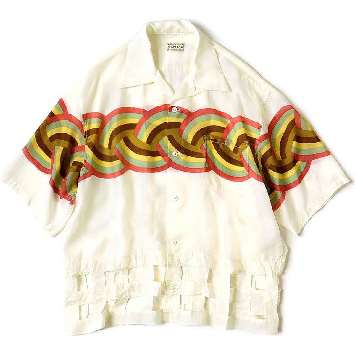 Kapital Silk Rayon Rainbow Pt Wind Pen Aloha Shirt
