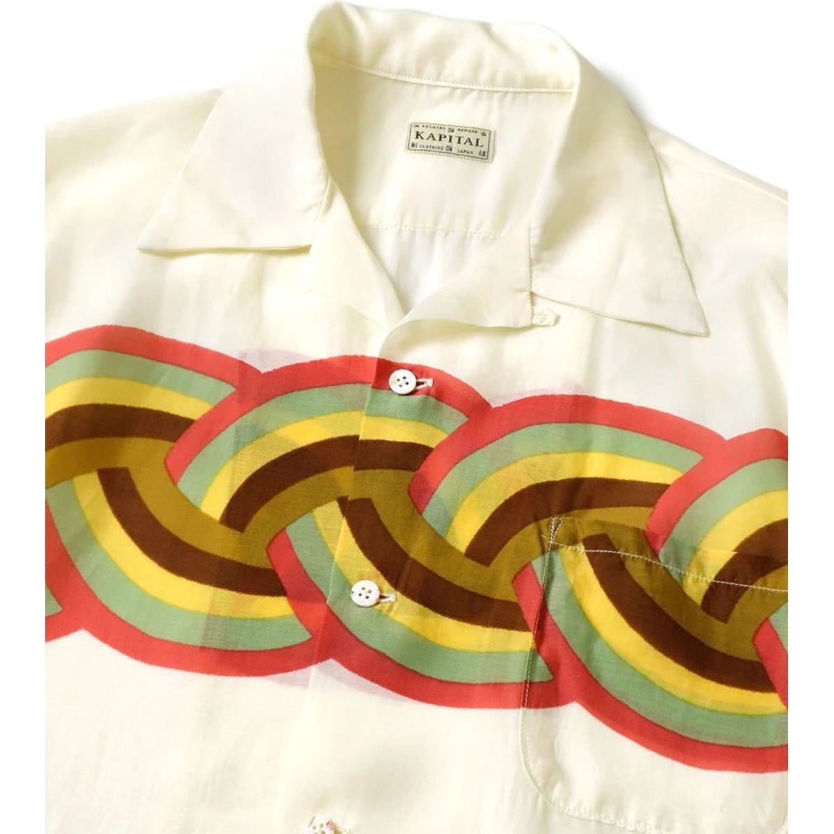 Kapital Silk Rayon Rainbow Pt Wind Pen Aloha Shirt