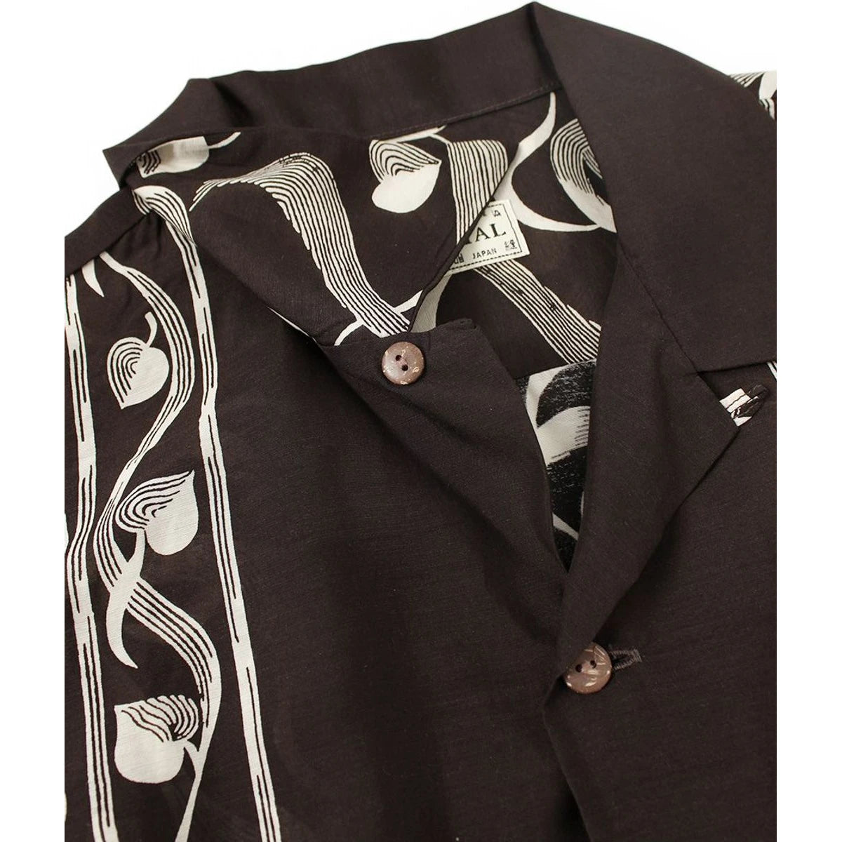 Kapital Silk Rayon Okura Pattern Short Sleeve Open Necked Shirt