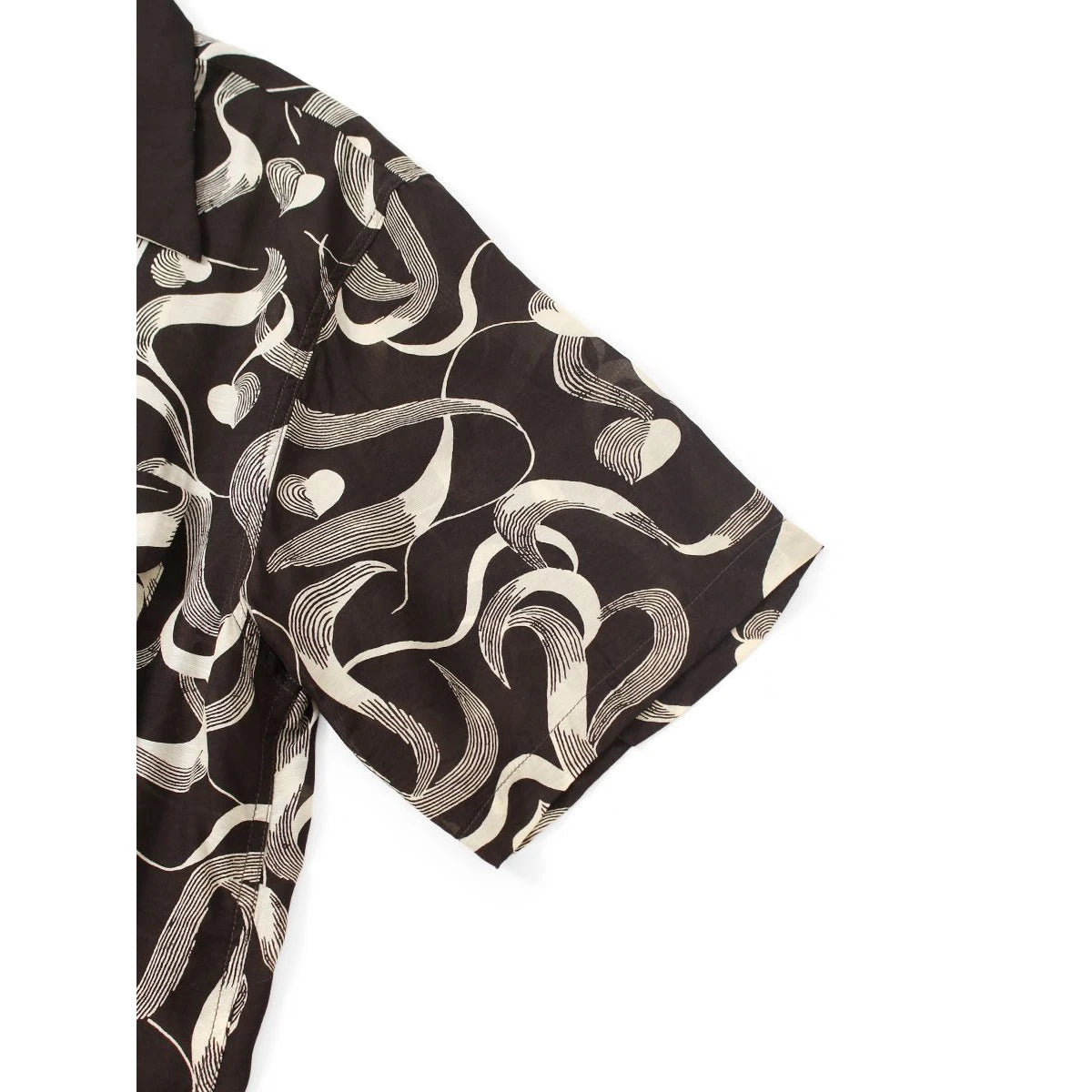 Kapital Silk Rayon Okura Pattern Short Sleeve Open Necked Shirt