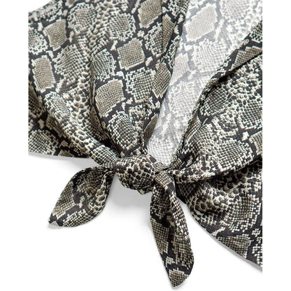 Kapital Silk Rayon Snake Print Rangle Collar Sleeveless Bolero