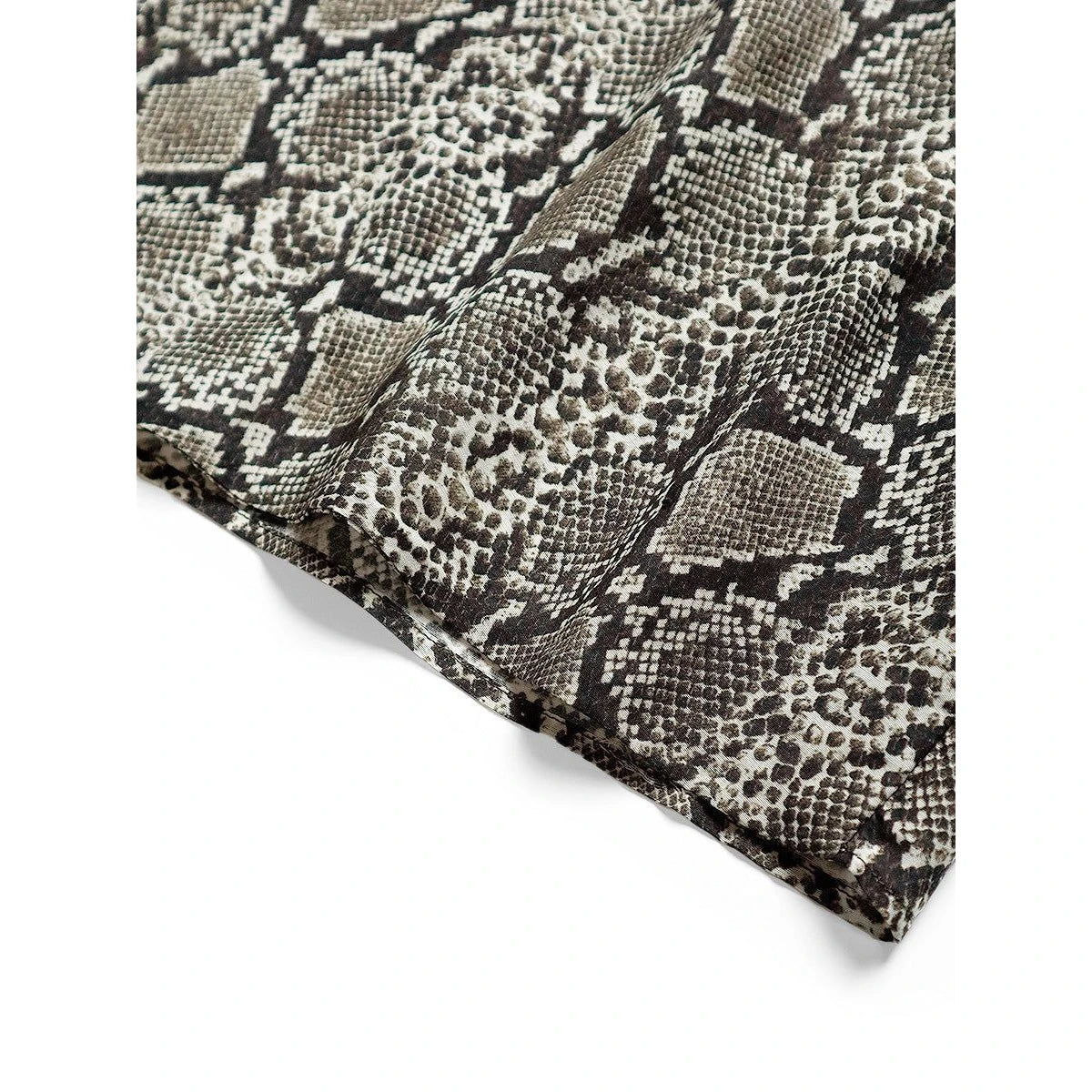 Kapital Silk Rayon Snake Print Rangle Collar Sleeveless Bolero