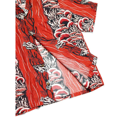 Kapital Silk Rayon Souffle Arrowhead Pt Rangle Collar Aloha Shirt