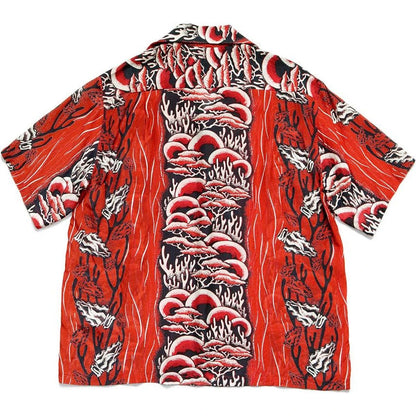 Kapital Silk Rayon Souffle Arrowhead Pt Rangle Collar Aloha Shirt