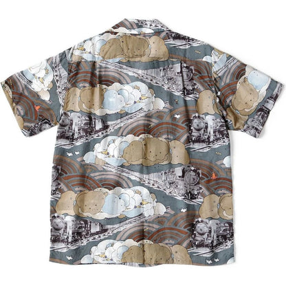 Kapital Silk Rayon Tibe-Lympic Train Print Aloha Shirt