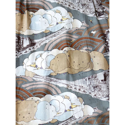 Kapital Silk Rayon Tibe-Lympic Train Print Aloha Shirt