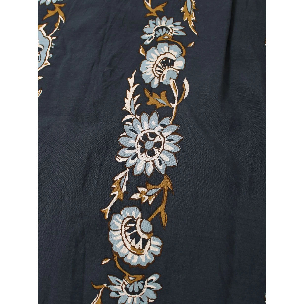Kapital Silk Rayon Toggle Long Sleeve Open Collar Shirt (Maile Print)