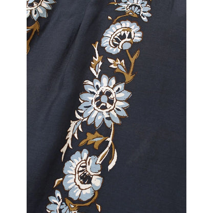 Kapital Silk Rayon Toggle Short Sleeve Open Collar Shirt (Maile Print)