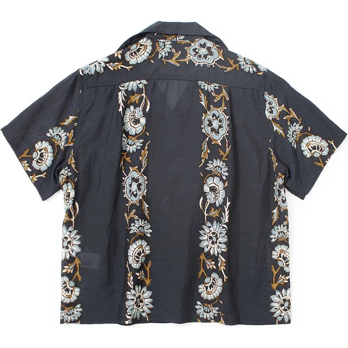 Kapital Silk Rayon Toggle Short Sleeve Open Collar Shirt (Maile Print) Ladies
