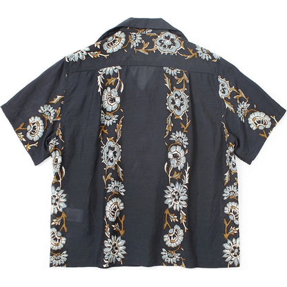 Kapital Silk Rayon Toggle Short Sleeve Open Collar Shirt (Maile Print) Ladies
