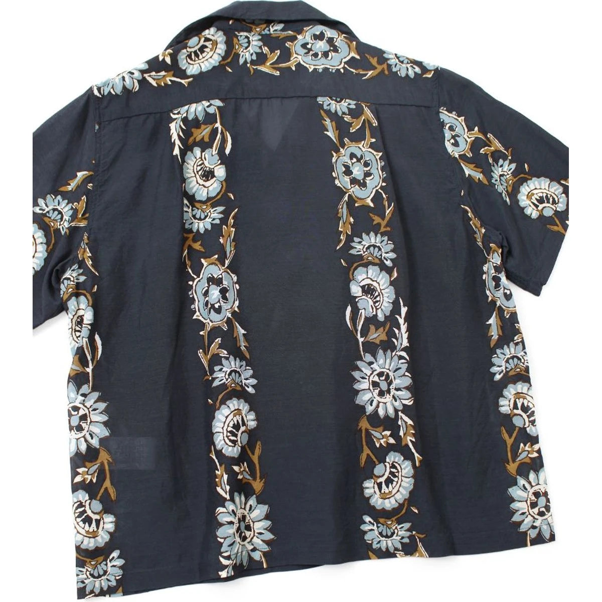 Kapital Silk Rayon Toggle Short Sleeve Open Collar Shirt (Maile Print) Ladies