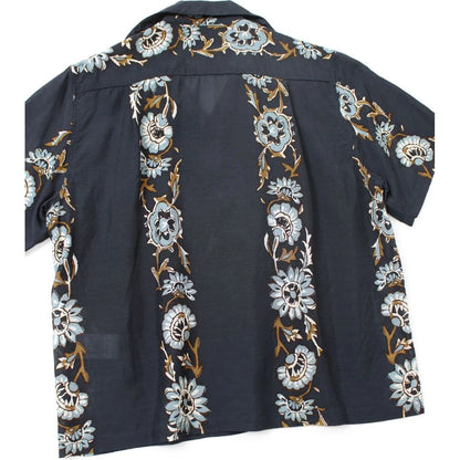 Kapital Silk Rayon Toggle Short Sleeve Open Collar Shirt (Maile Print) Ladies