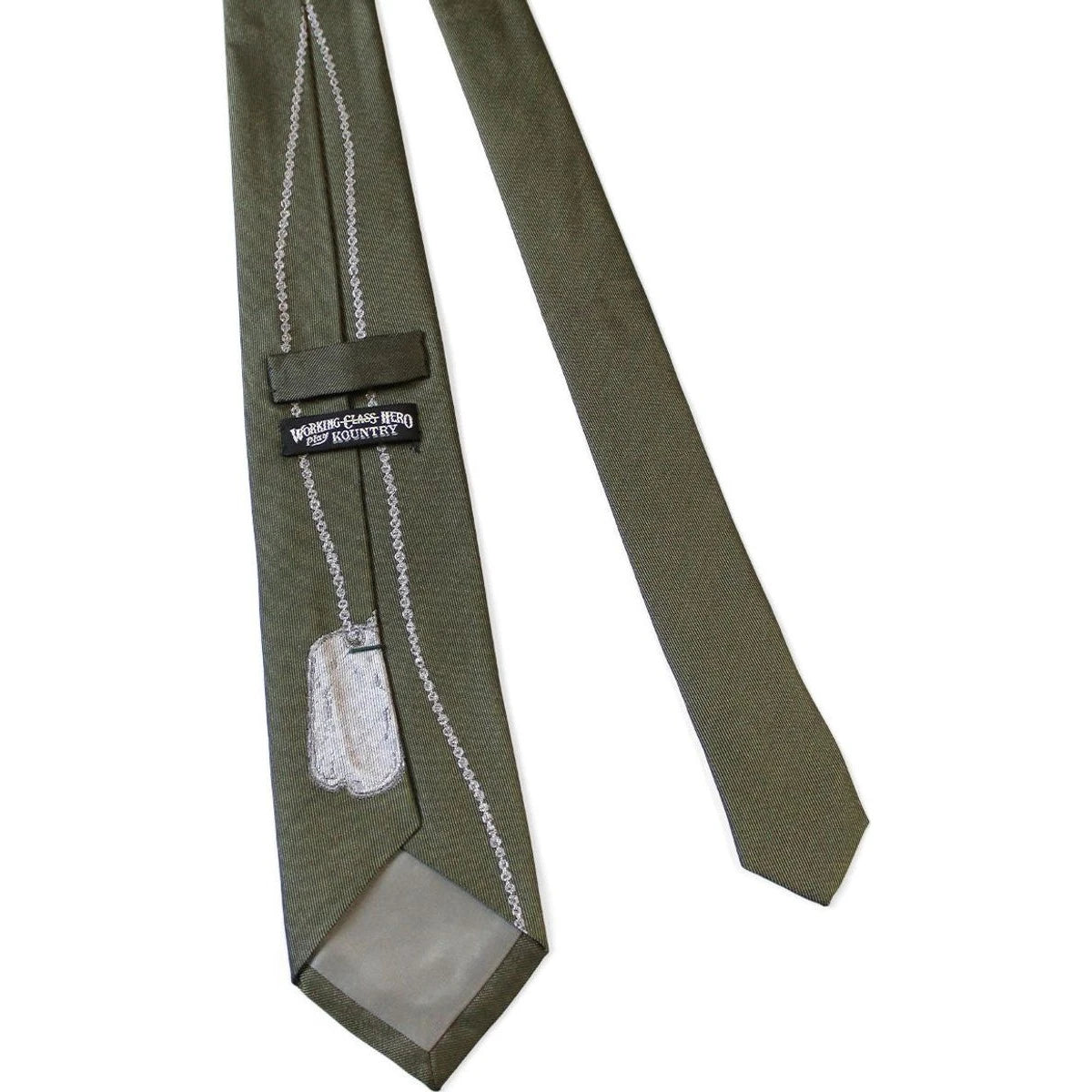 Kapital Silk Twill Dog-Tag Neck Tie