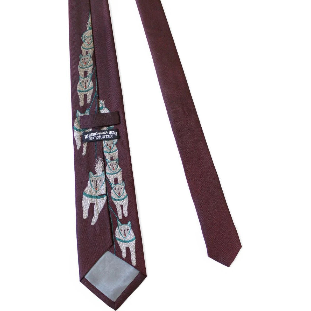 Kapital Silk Twill Dog-Team Neck Tie
