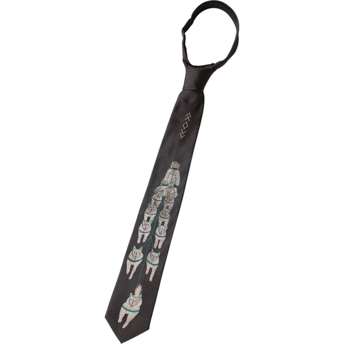 Kapital Silk Twill Dog-Team Neck Tie