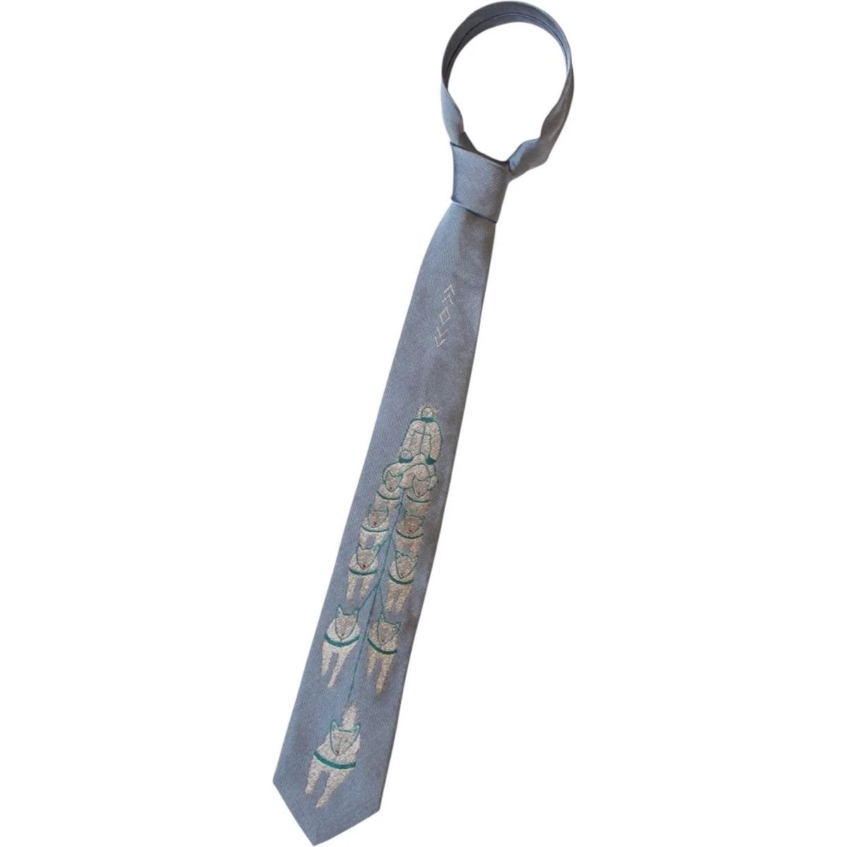Kapital Silk Twill Dog-Team Neck Tie