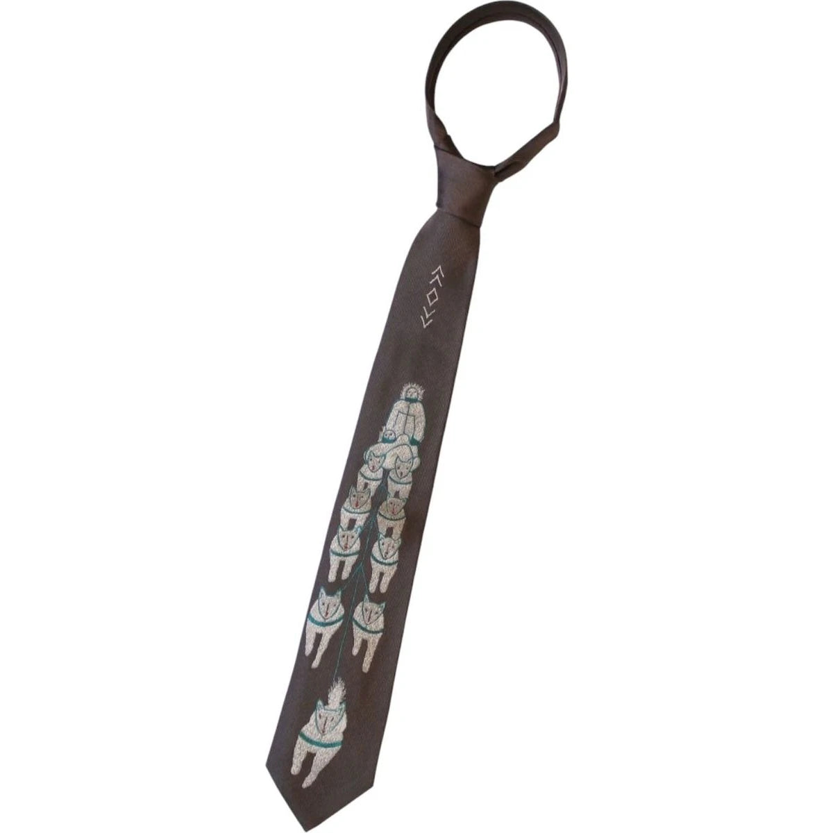Kapital Silk Twill Dog-Team Neck Tie