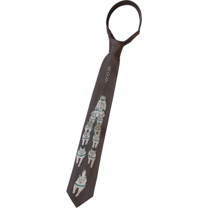 Kapital Silk Twill Dog-Team Neck Tie
