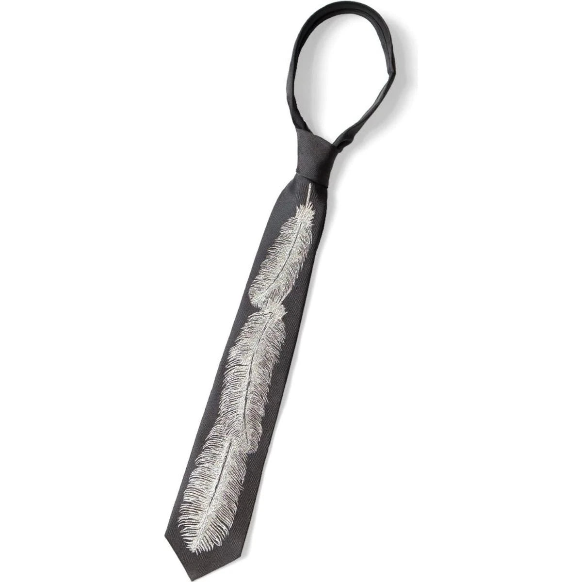 Kapital Silk Twill Feather Necktie