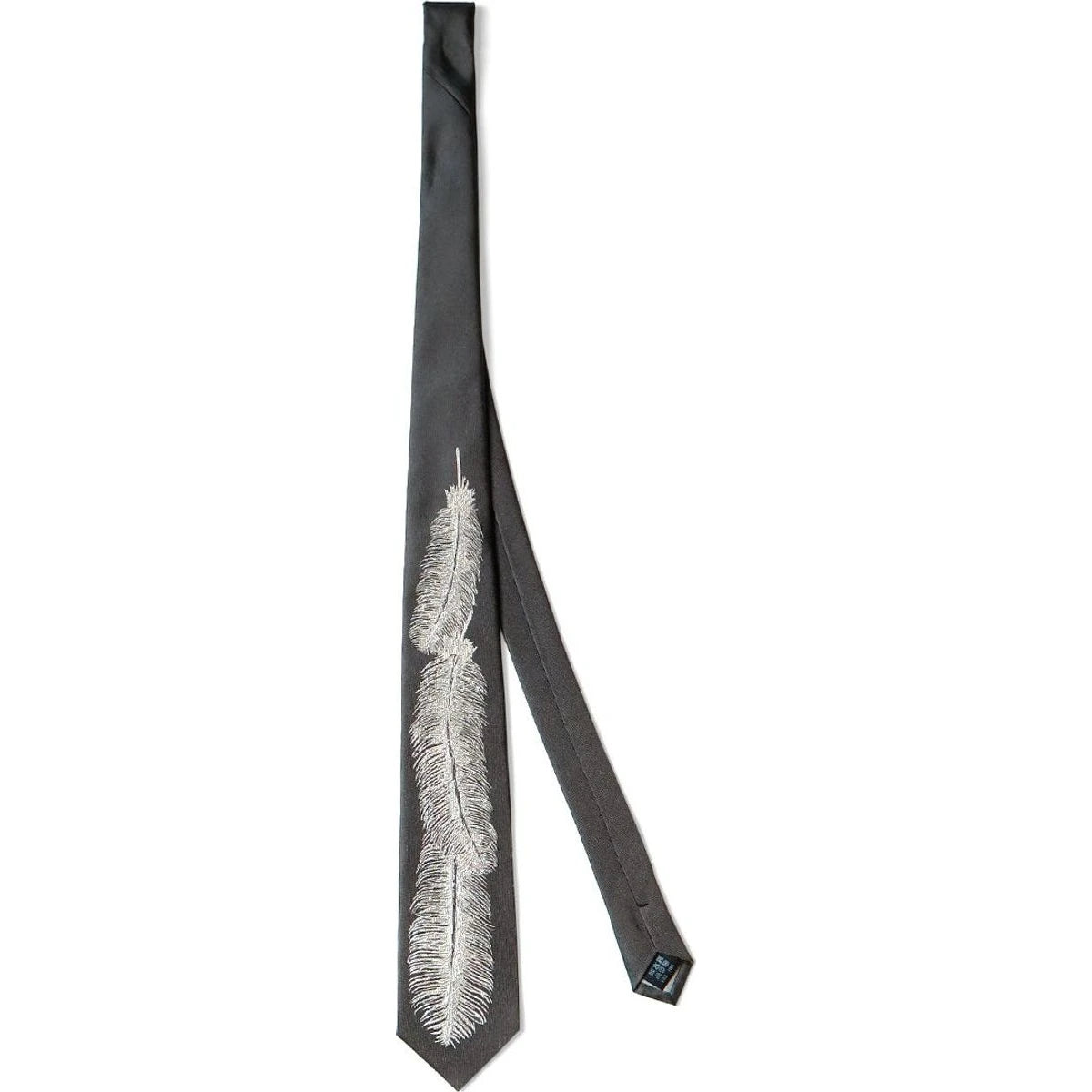 Kapital Silk Twill Feather Necktie