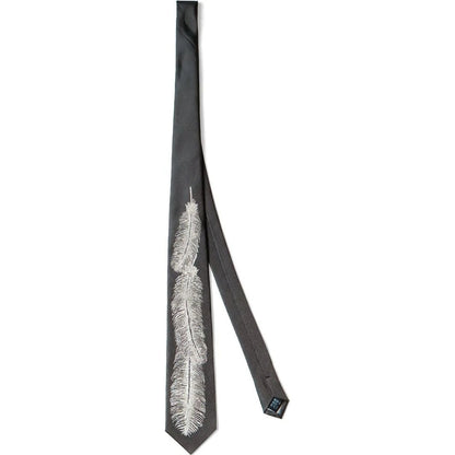 Kapital Silk Twill Feather Necktie