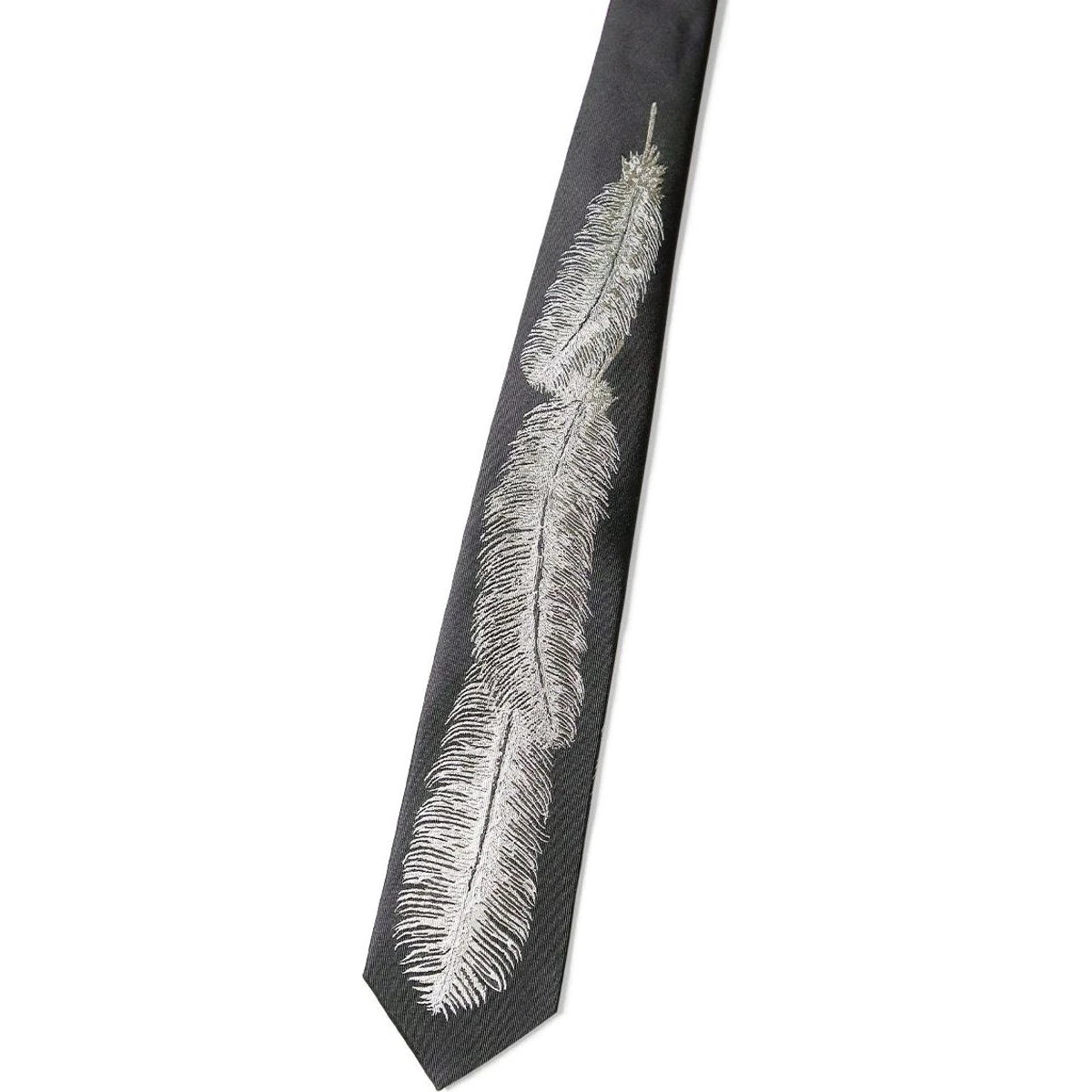 Kapital Silk Twill Feather Necktie