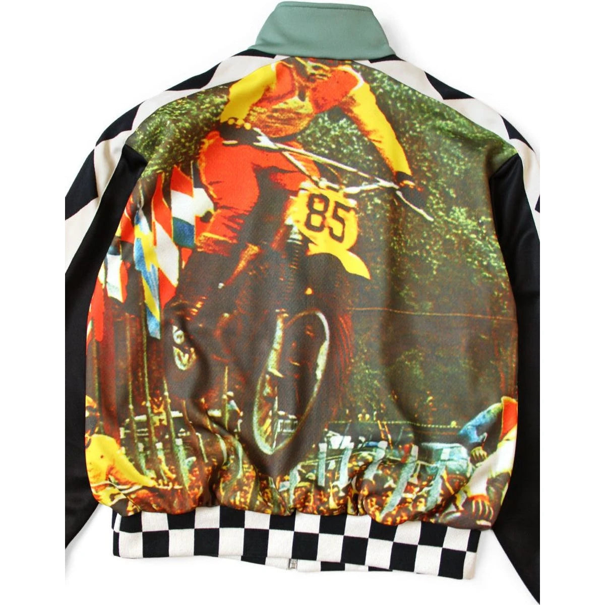 Kapital Smooth Jersey Cafe Racer Truck Track Jacket (Motocross Photo Print)