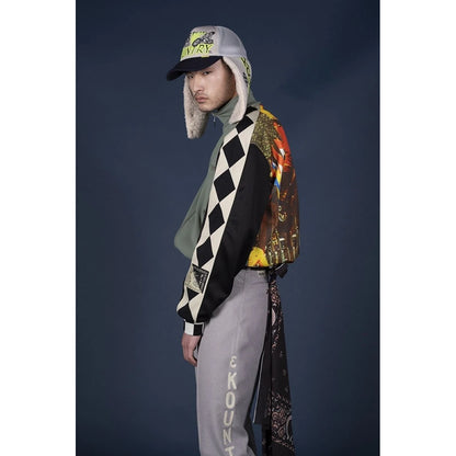 Kapital Smooth Jersey Cafe Racer Truck Track Jacket (Motocross Photo Print)
