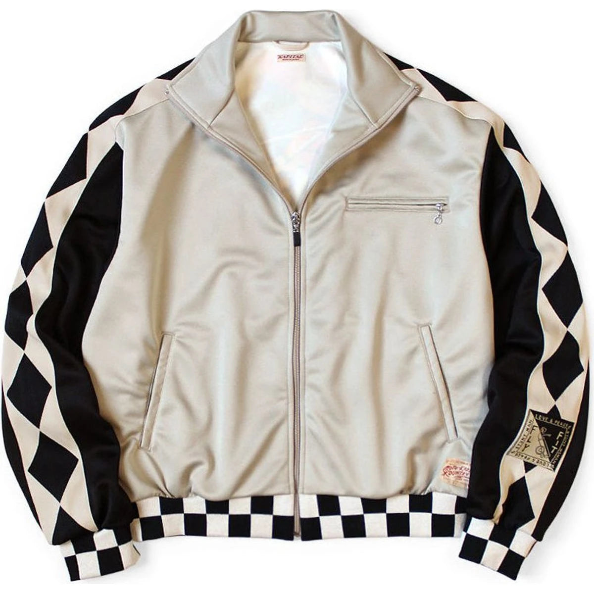 Kapital Smooth Jersey Cafe Racer Truck Track Jacket (Motocross Photo Print)