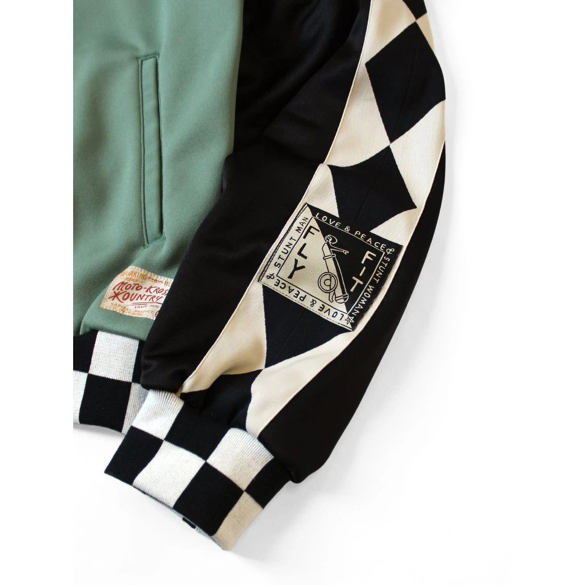 Kapital Smooth Jersey Cafe Racer Truck Track Jacket (Motocross Photo Print)