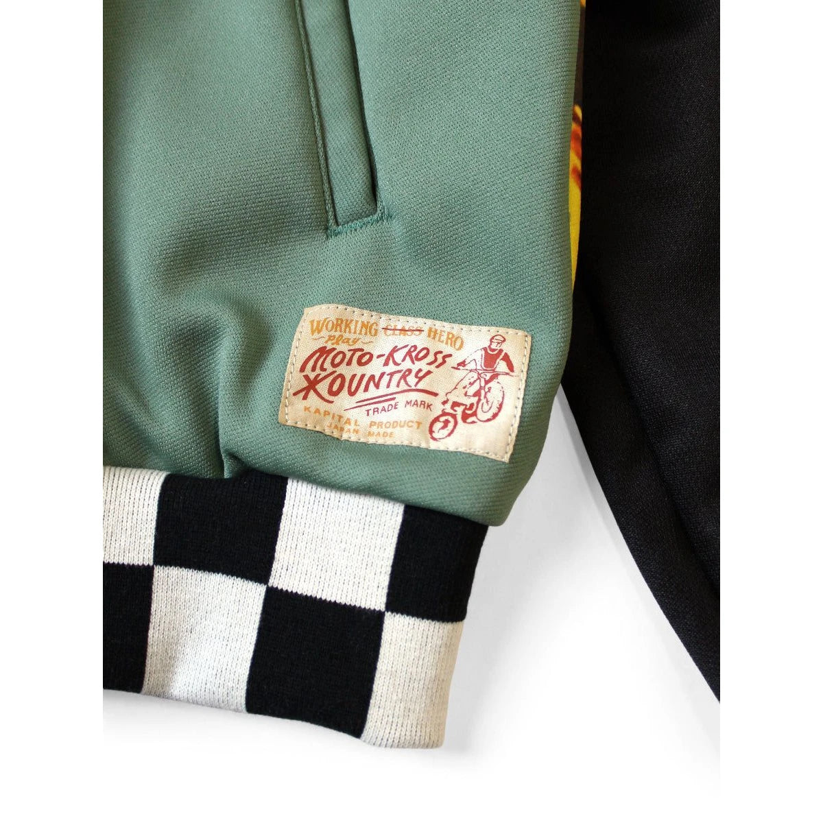 Kapital Smooth Jersey Cafe Racer Truck Track Jacket (Motocross Photo Print)