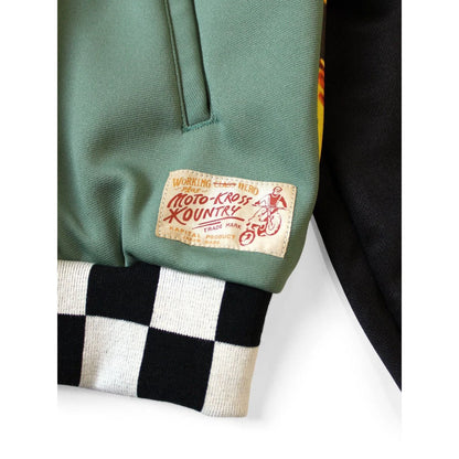 Kapital Smooth Jersey Cafe Racer Truck Track Jacket (Motocross Photo Print)