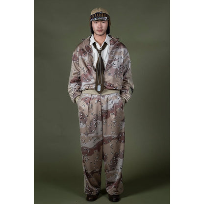 Kapital Smooth Jersey Chocolate Chip Camo Baggy Track Pants