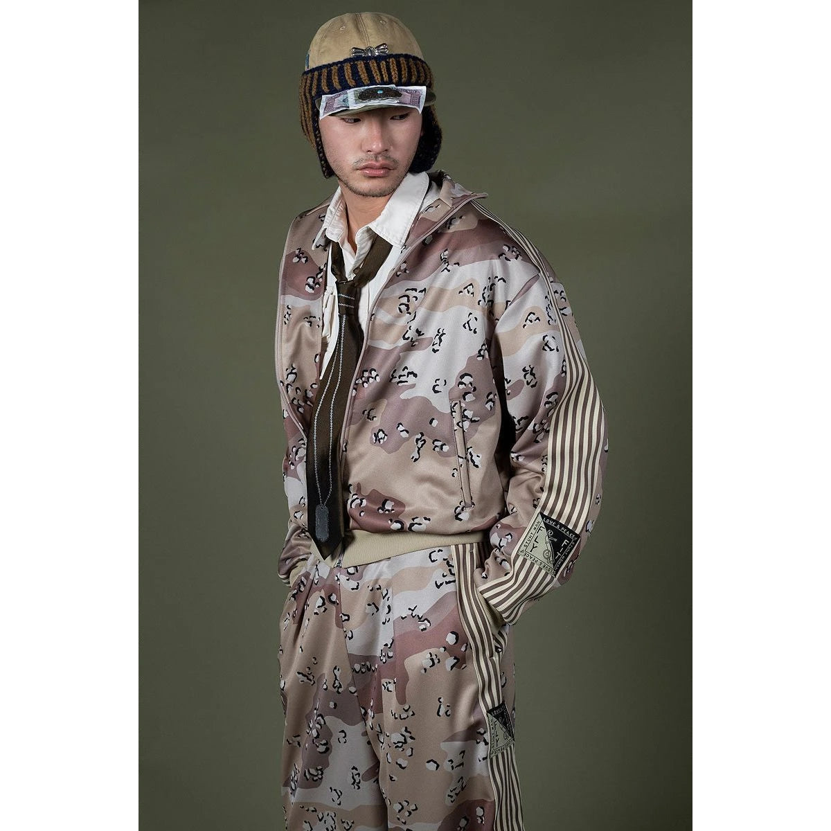 Kapital Smooth Jersey Chocolate Chip Camouflage Track Jacket