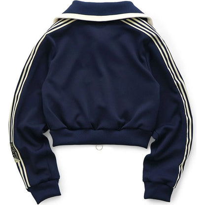 Kapital Smooth Jersey Cropped Track Jacket (Banner Stripe)
