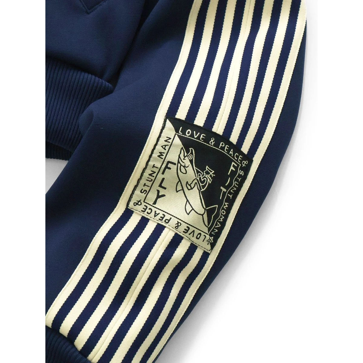 Kapital Smooth Jersey Cropped Track Jacket (Banner Stripe)