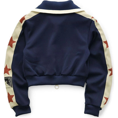 Kapital Smooth Jersey Cropped Track Jacket (Betsy Ross)